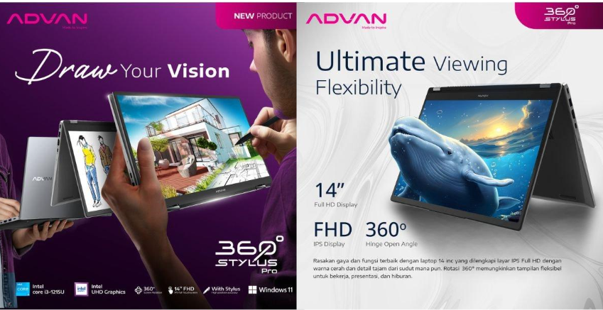 spesifikasi Advan 360 Stylus Pro